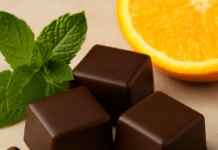 Bombones macizos con sabores infusionados: menta, naranja, café bombon macizo infusionado