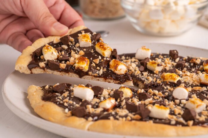 Pizzetas dulces con chocolate