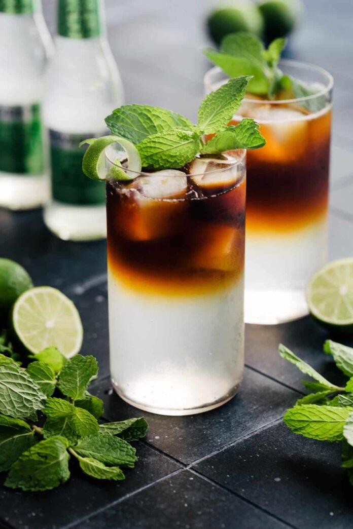 Coffee Tonic con lima y menta