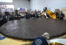 El alfajor más grande del mundo es argentino: 2.057 kilos y certificado por escribano alfajor mas grande del mundo
